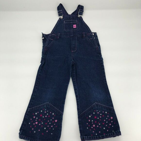 Faded Glory Girls Overalls Denim Sz 5 - Picture 1 of 5